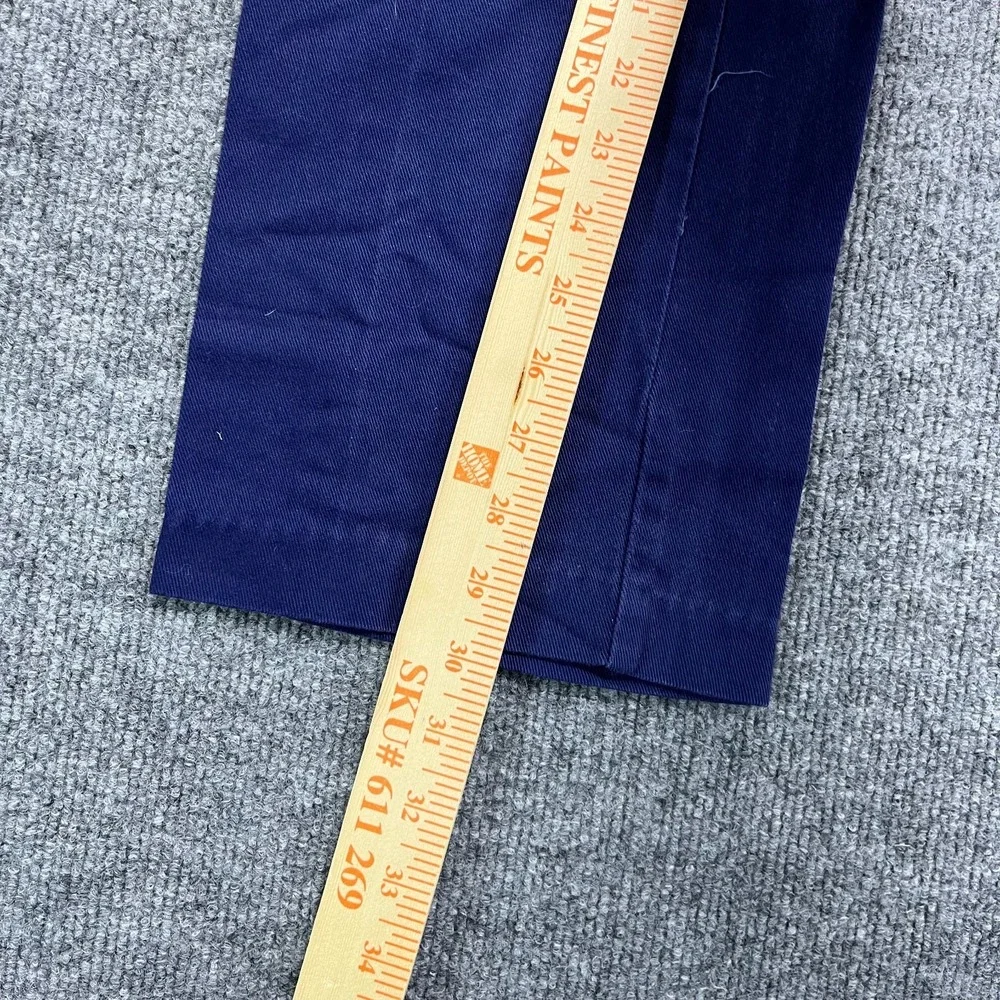 Cintas Work Chino Pants Men's Navy Blue Mid Rise Straight Zip Fly - 30x29.5
